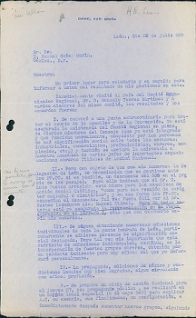 Archivo Histrico Informe de las actividades del Comit Organizador Regional de Len