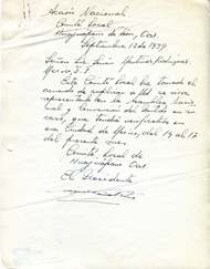 Archivo Hist�rico Comit� Regional Oaxaca - Credenciales 1939